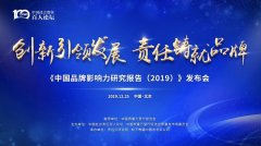 《中国品牌影响力研究报告（2019）》汽车行业以47.56分排名第三